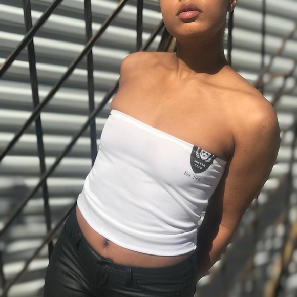 "Soccer Babe" reworked tube top designed by Indi - Picture 4 of 5